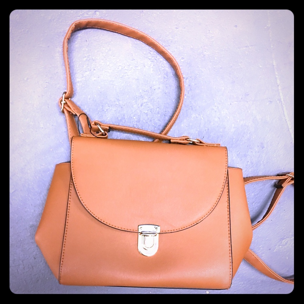 Primark camel bagpack tote purse new